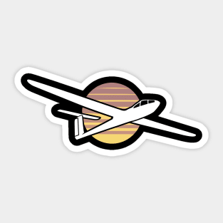 Glider Pilot Sailplane Biplane aerial floating soaring Sticker